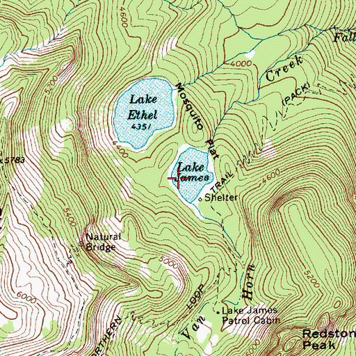 Topographic Map of Lake James, WA