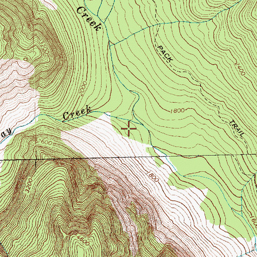 Topographic Map of Jay Creek, WA