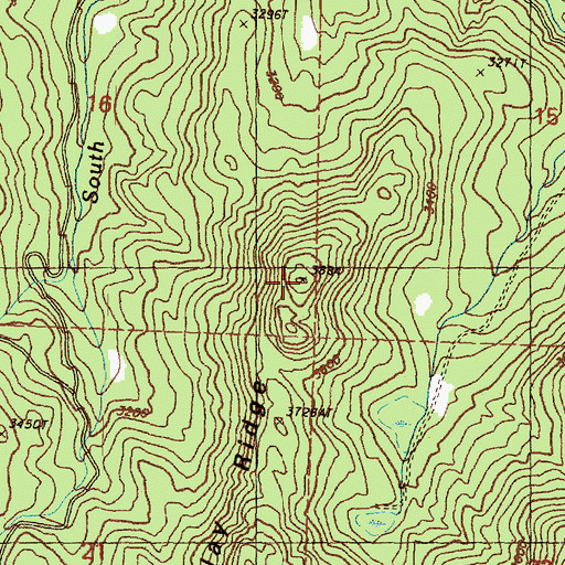 Topographic Map of Jay Ridge, WA