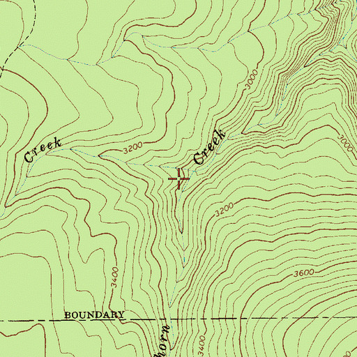 Topographic Map of Jefferson Creek, WA