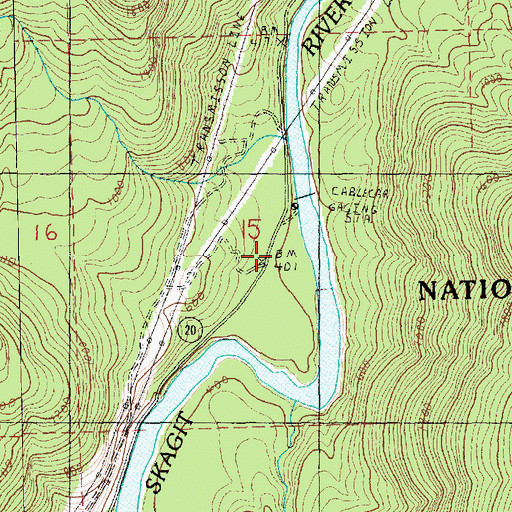 Topographic Map of Jennings Siding (historical), WA