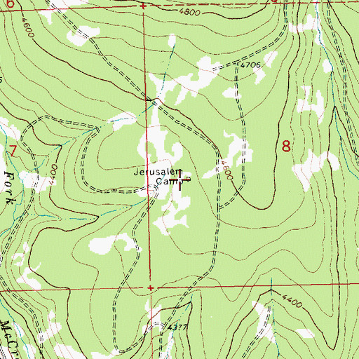 Topographic Map of Jerusalem Camp, WA