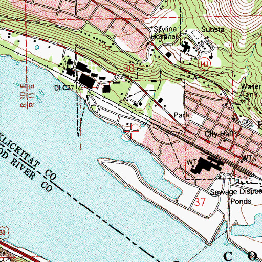 Topographic Map of Jewett Creek, WA
