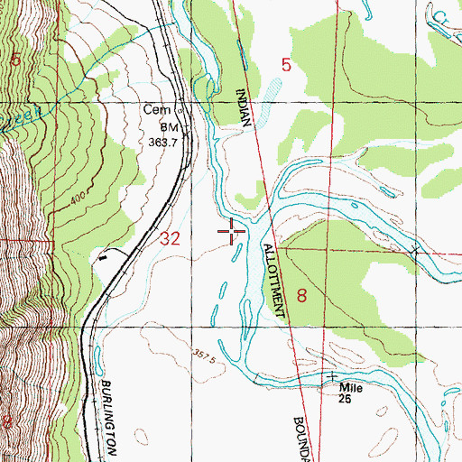 Topographic Map of Jewett Creek, WA