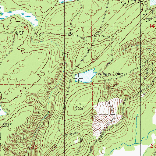 Topographic Map of Jiggs Lake, WA