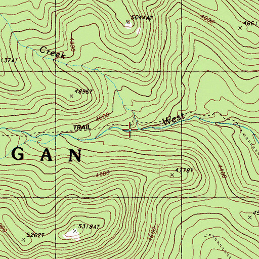 Topographic Map of Jim Creek, WA