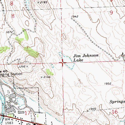 Topographic Map of Jim Johnson Lake, WA