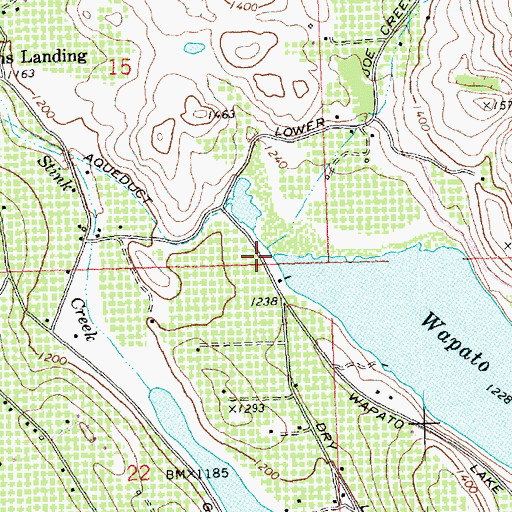 Topographic Map of Joe Creek, WA
