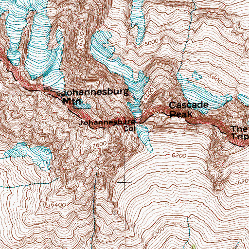 Topographic Map of Johannesburg Col, WA
