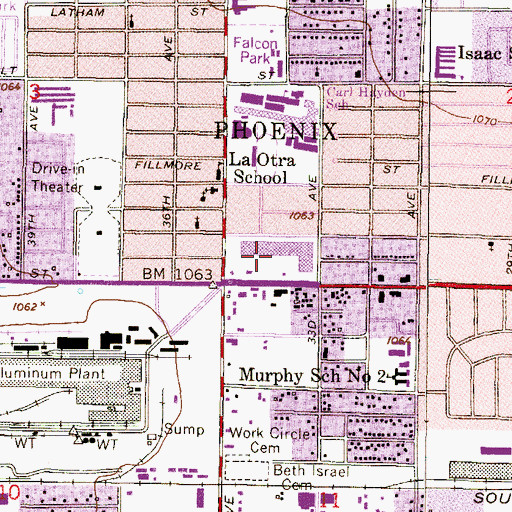 Topographic Map of Westdale Shopping Center, AZ