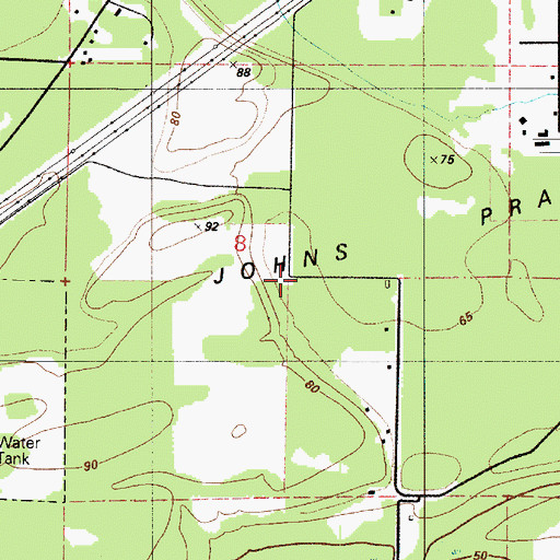 Topographic Map of Johns Prairie, WA