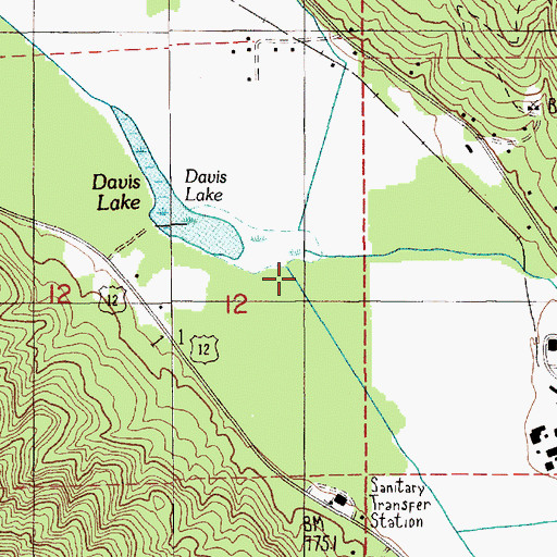 Topographic Map of Johnson Creek, WA