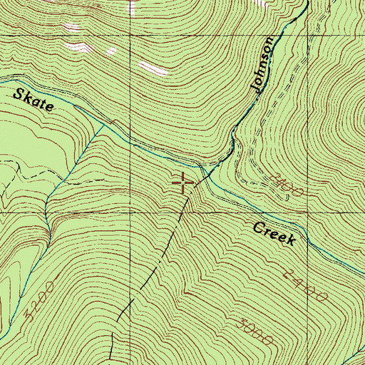 Topographic Map of Johnson Creek, WA