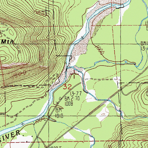 Topographic Map of Johnson Creek, WA