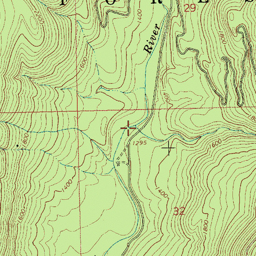 Topographic Map of Johnson Creek, WA