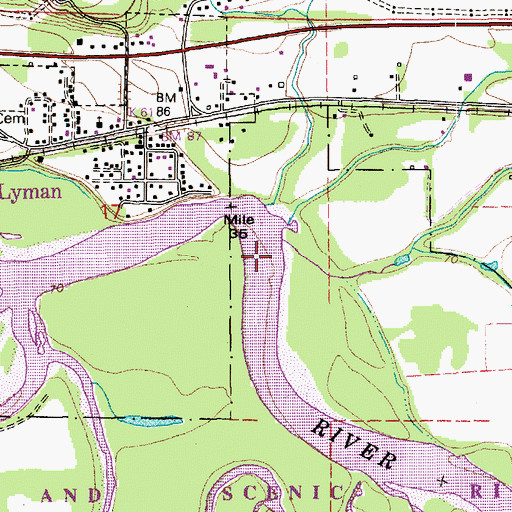 Topographic Map of Jones Creek, WA