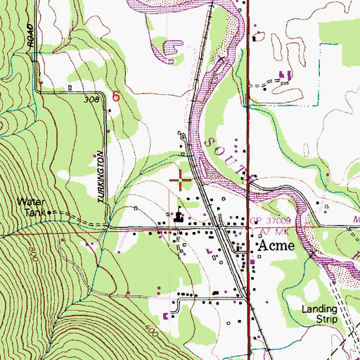 Topographic Map of Jones Creek, WA