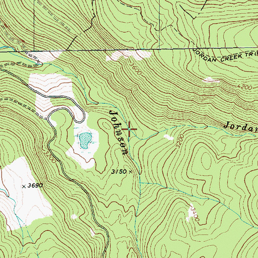 Topographic Map of Jordan Creek, WA