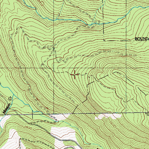 Topographic Map of Jordan Creek Trail, WA