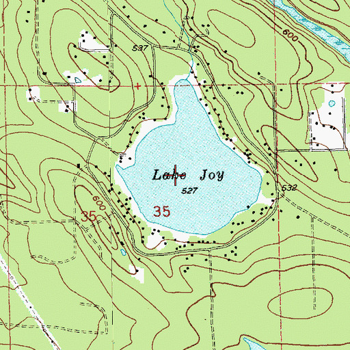 Topographic Map of Lake Joy, WA