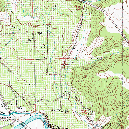 Topographic Map of Judge Canyon, WA