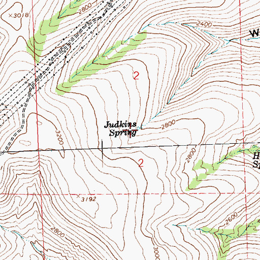 Topographic Map of Judkins Spring, WA