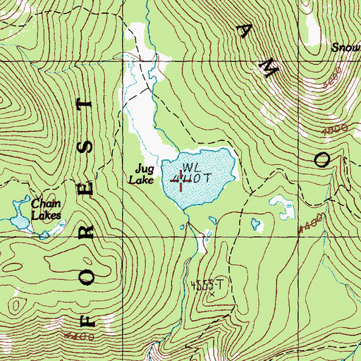 Topographic Map of Jug Lake, WA