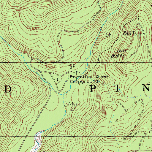 Topographic Map of Juice Creek, WA