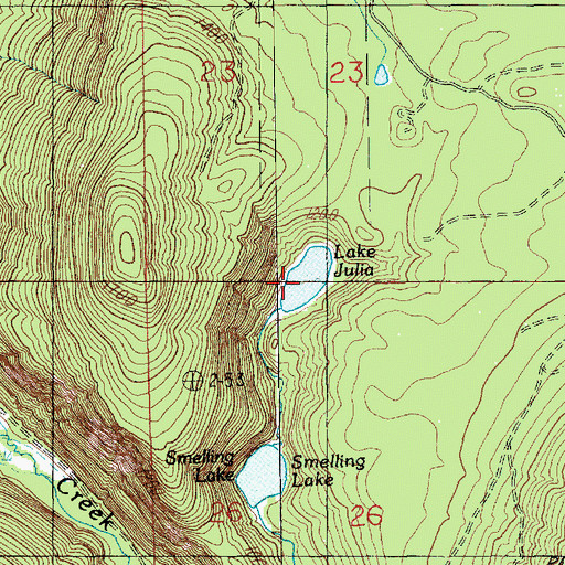 Topographic Map of Lake Julia, WA