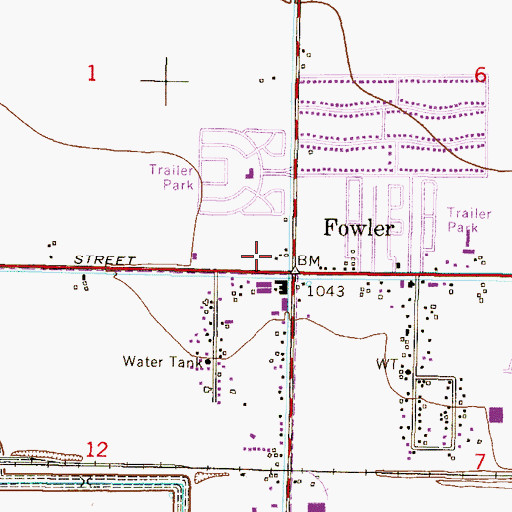 Topographic Map of Western Palms Shopping Center, AZ