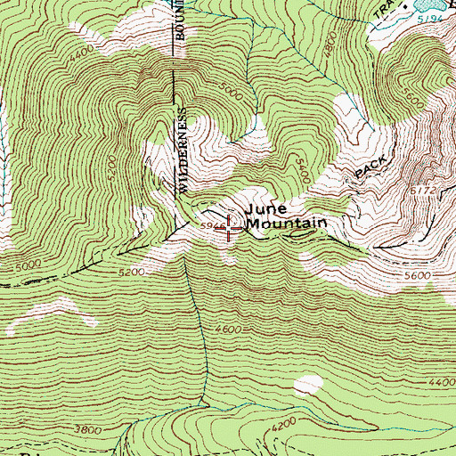 Topographic Map of June Mountain, WA