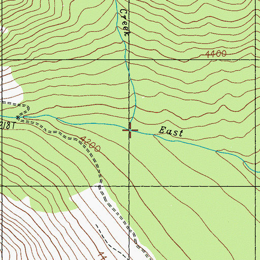 Topographic Map of Jungle Creek, WA