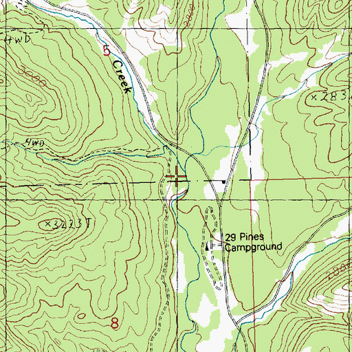 Topographic Map of Jungle Creek, WA