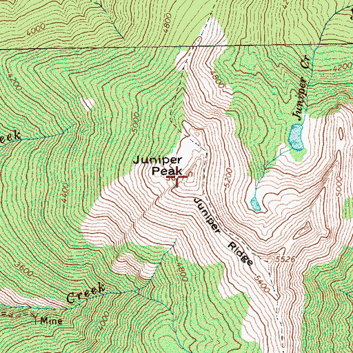 Topographic Map of Juniper Peak, WA