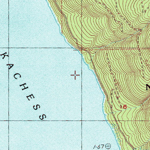 Topographic Map of Kachess Lake, WA