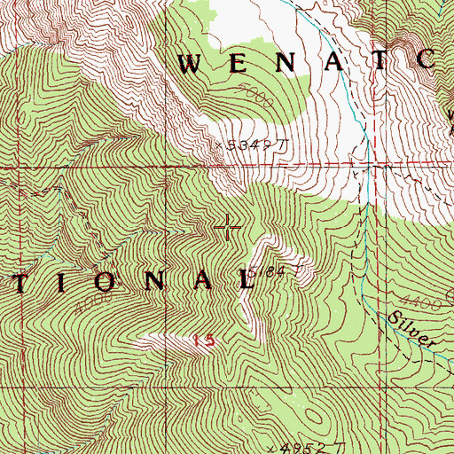 Topographic Map of Kachess Ridge, WA
