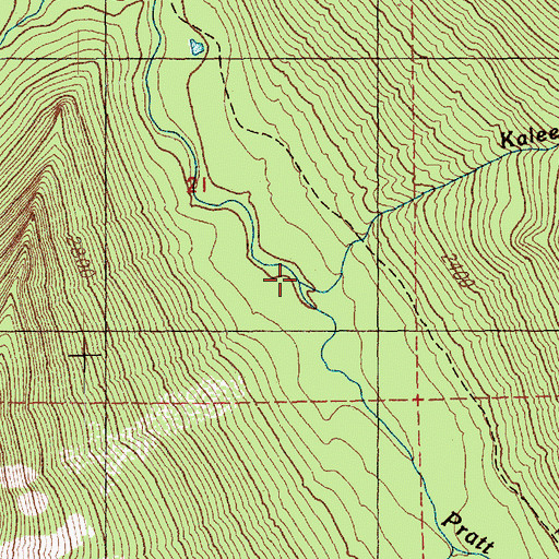 Topographic Map of Kaleetan Creek, WA