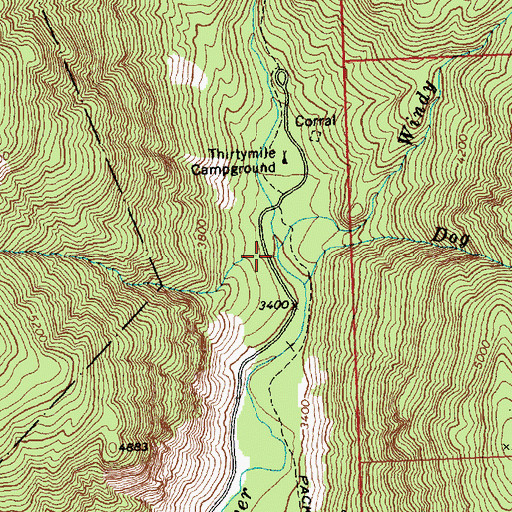 Topographic Map of Kay Creek, WA
