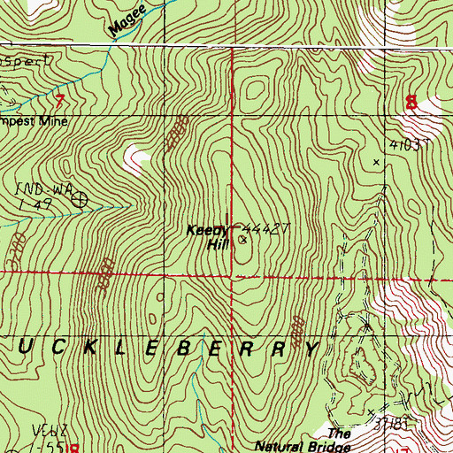 Topographic Map of Keedy Hill, WA
