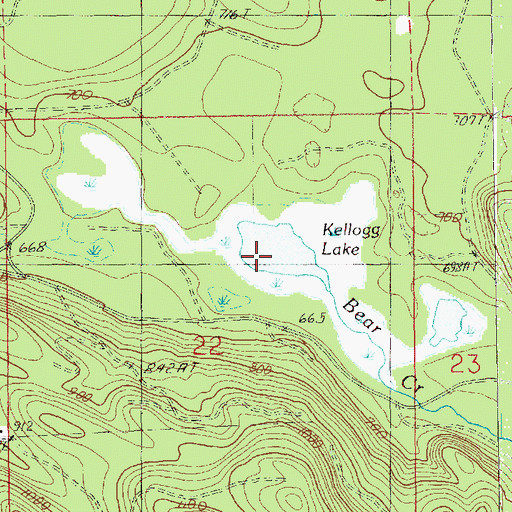 Topographic Map of Kellog Lake, WA