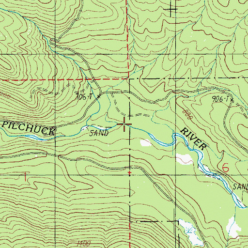 Topographic Map of Kelly Creek, WA