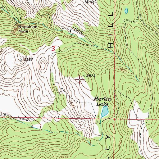 Topographic Map of Kelly Hill, WA