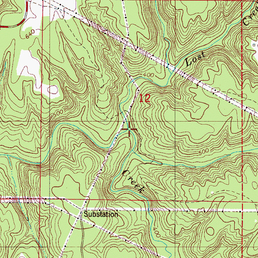 Topographic Map of Lost Creek, AL