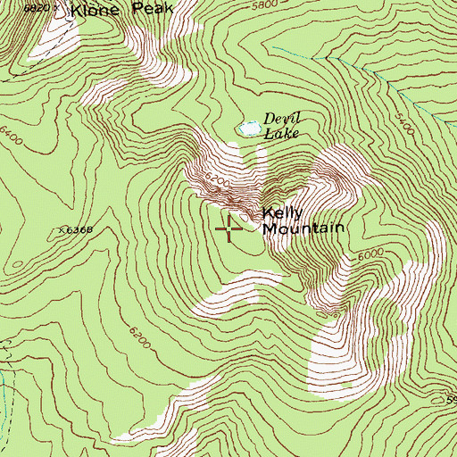 Topographic Map of Kelly Mountain, WA
