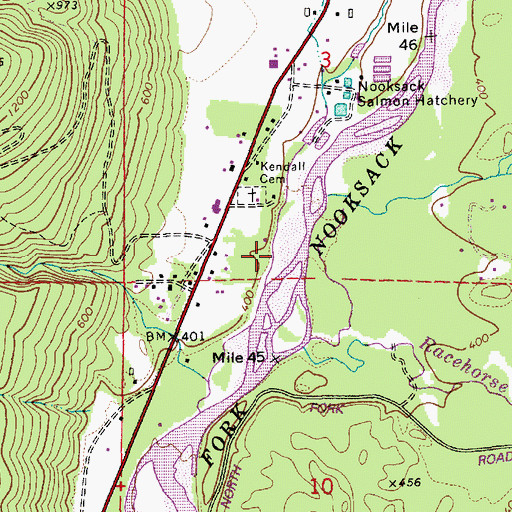 Topographic Map of Kendall Creek, WA