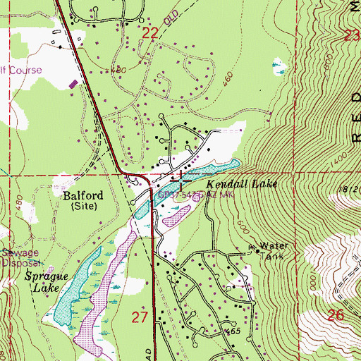 Topographic Map of Kendall Lake, WA
