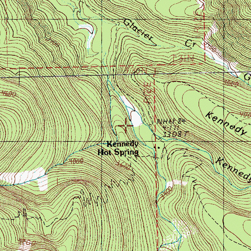 Topographic Map of Kennedy Creek, WA
