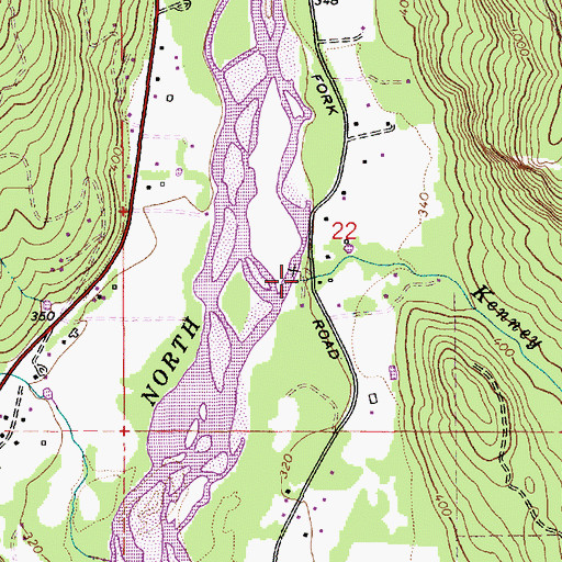 Topographic Map of Kenney Creek, WA