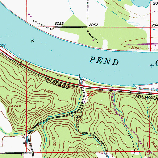 Topographic Map of Kent Creek, WA