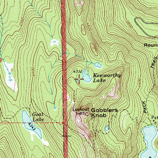 Topographic Map of Kenworthy Lake, WA